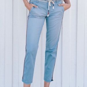 Sundry Chino Blue Side Stripe Pant Cropped